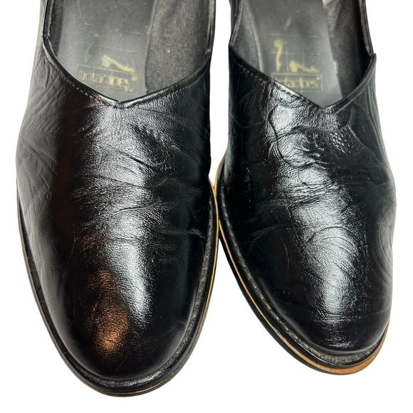 Tic tac toes Black Leather Embossed Loafers Sz 8 - Picture 7 of 12